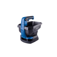 Ein Akku-Handstreuer von Scheppach. Kompakt und handlich für präzises Streuen.